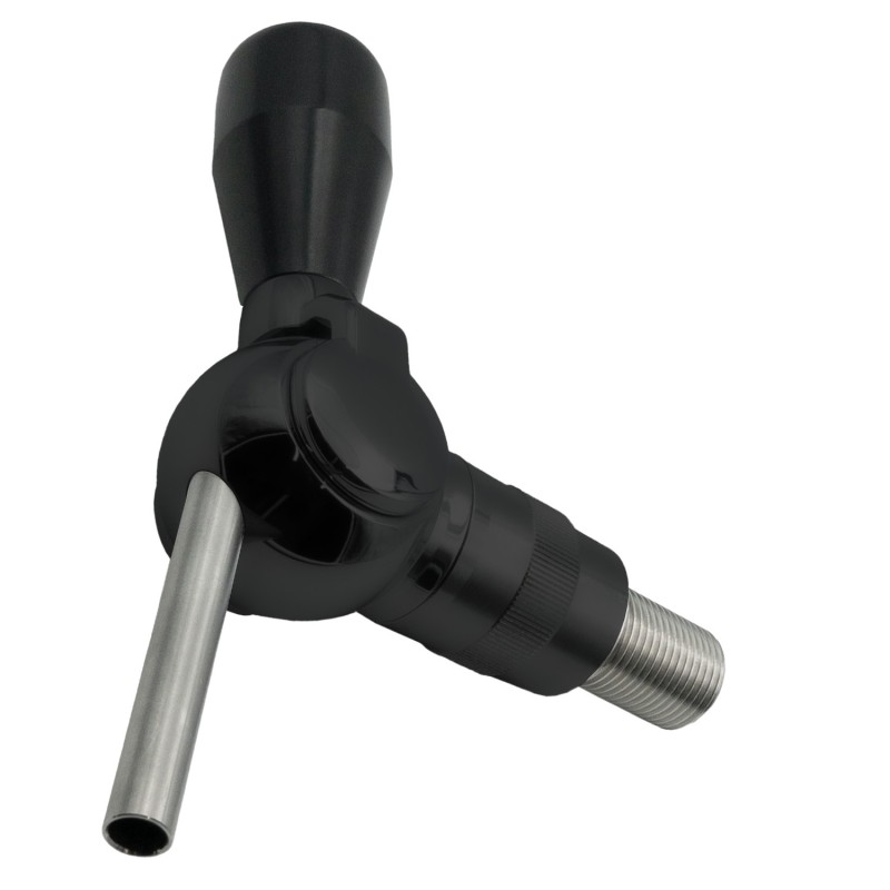 Robinet alpha laiton chromé noir