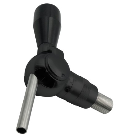 Robinet alpha laiton chromé noir Robinet alpha laiton chromé noir