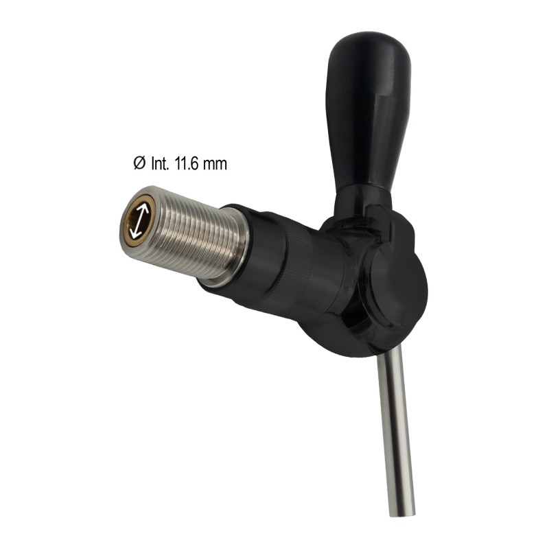 Robinet alpha laiton chromé noir