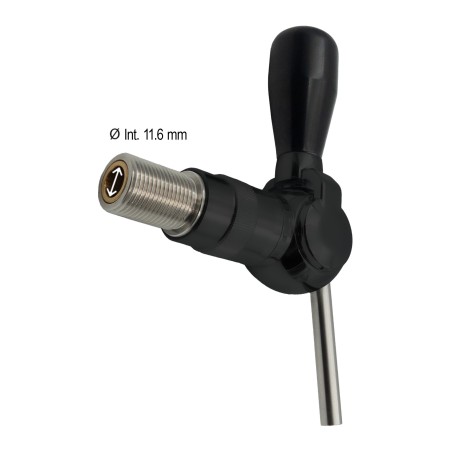 Robinet alpha laiton chromé noir Robinet alpha laiton chromé noir