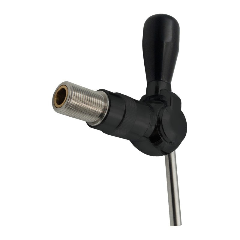 Robinet alpha laiton chromé noir