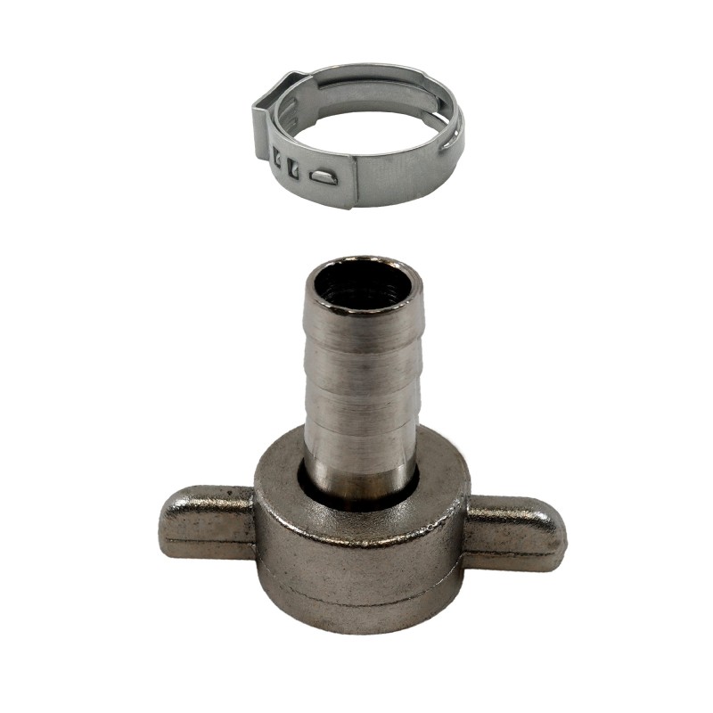 embout cannelé avec joint et écrou