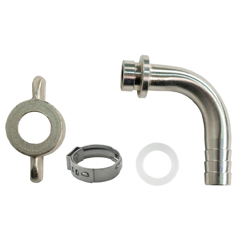 embout cannelé avec joint et écrou