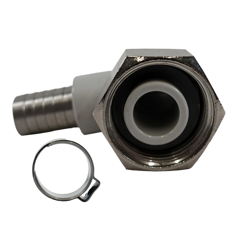 embout cannelé coudé avec écrou