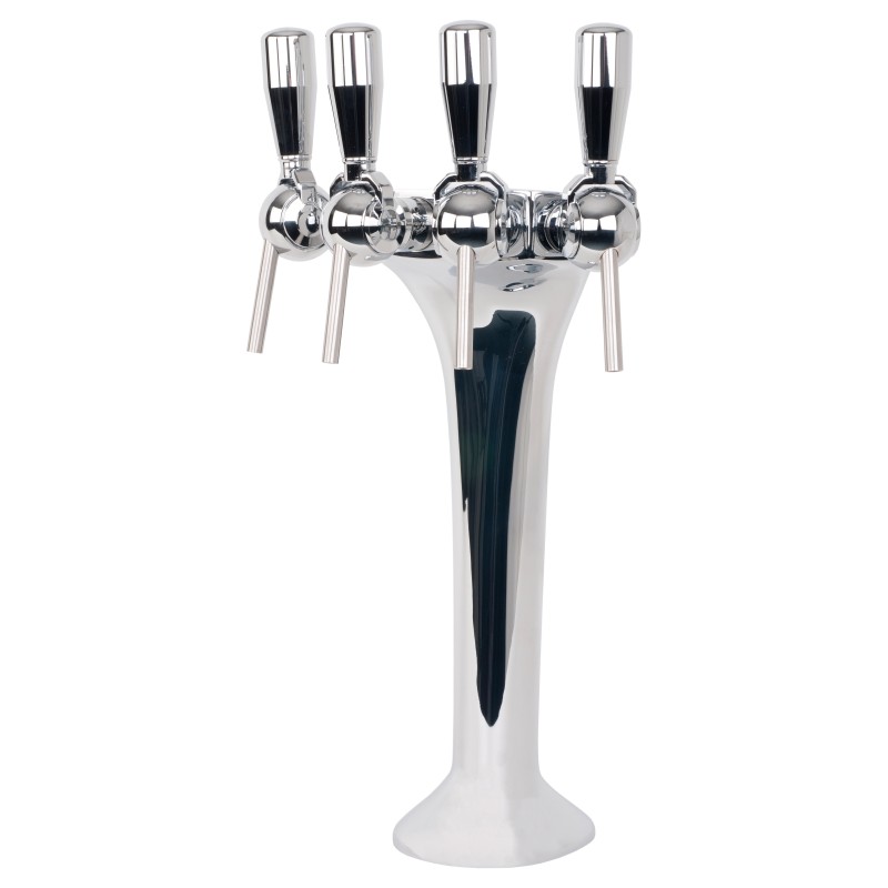 Colonne chromée 4 becs