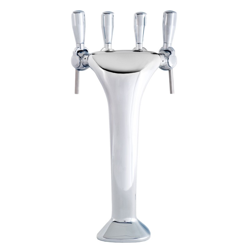 Colonne chromée 4 becs