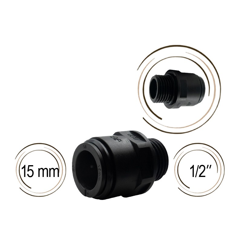 Union simple mâle John Guest