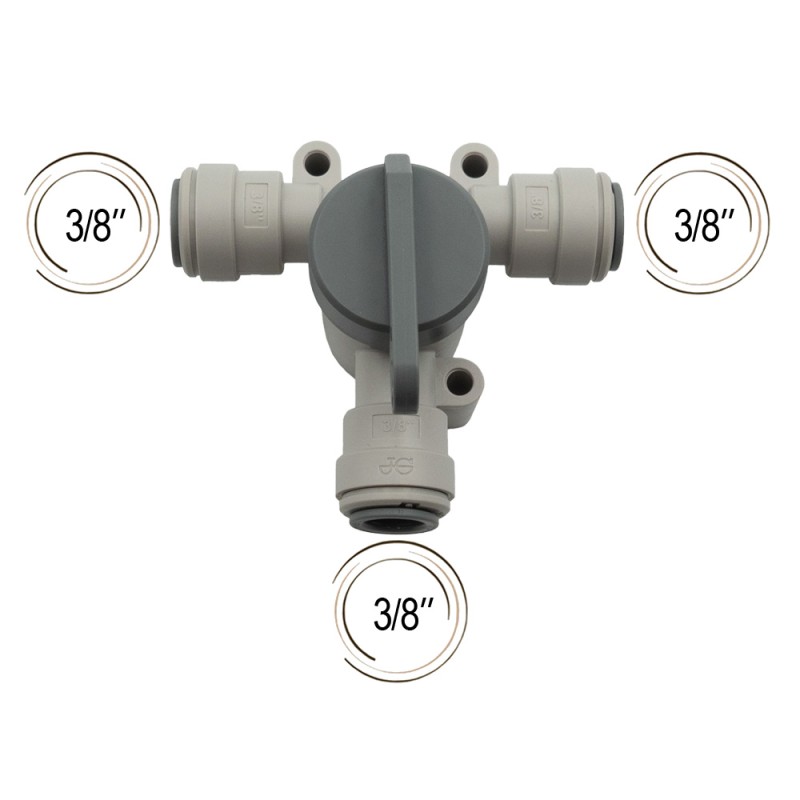 Raccord en T avec vanne