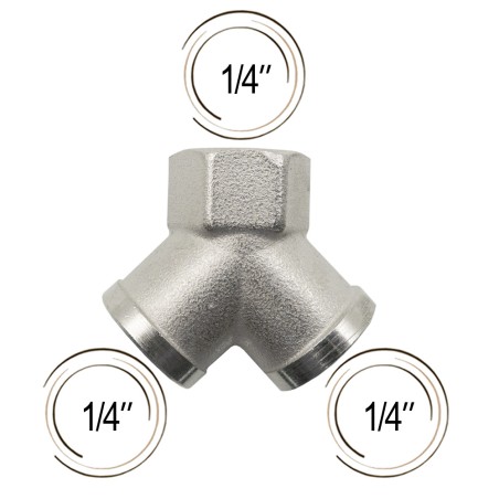 Raccord Y 1/4" Raccord Y 1/4"