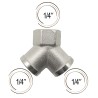 Raccord Y 1/4" Raccord Y 1/4"
