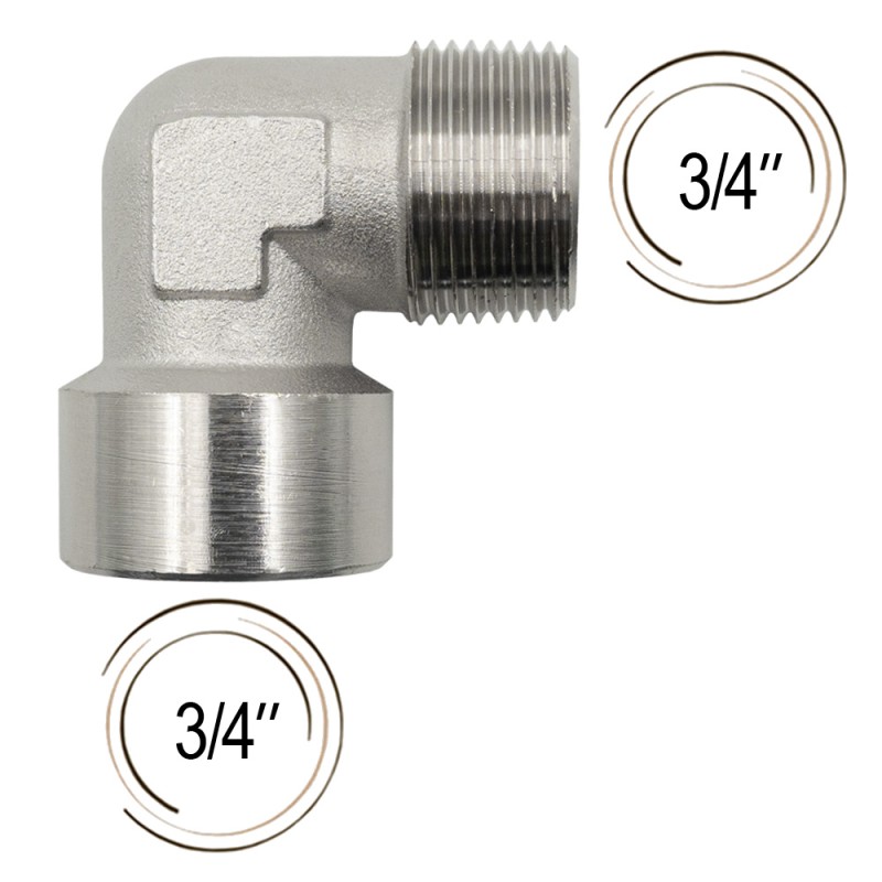 Raccord coudé 3/4"