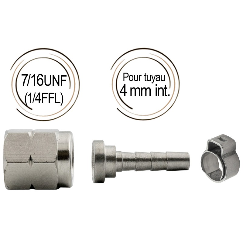 embout cannelé avec écrou