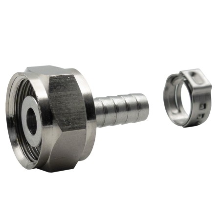 raccord cannelé avec joint et écrou