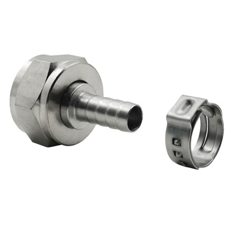 raccord cannelé avec joint et écrou