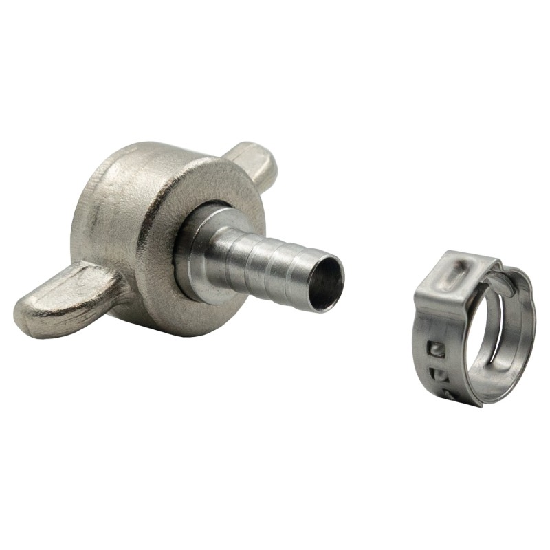 Embout cannelé avec joint et écrou