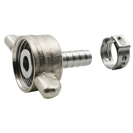 Embout cannelé avec joint et écrou