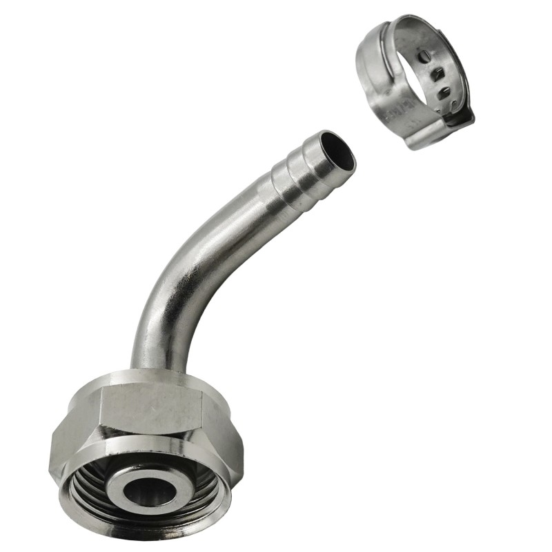 Raccord cannelé coudé avec joint