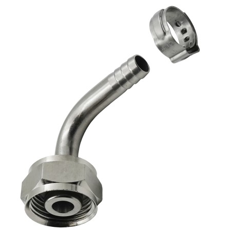 Raccord cannelé coudé avec joint