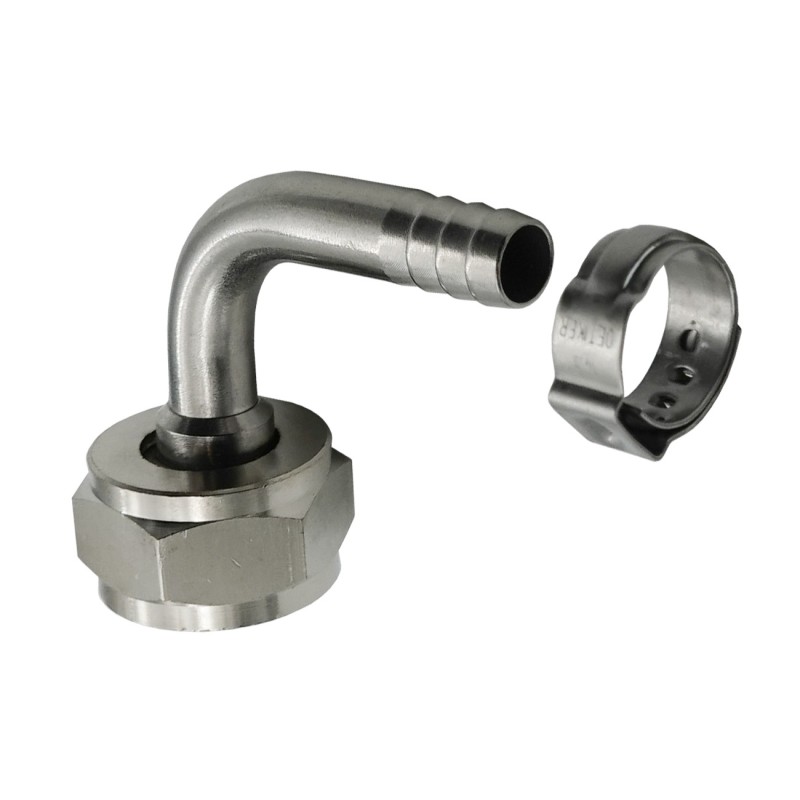 Raccord cannelé coudé avec joint