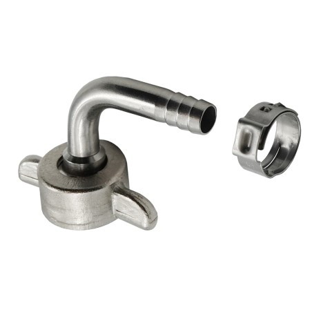 Raccord cannelé coudé avec joint