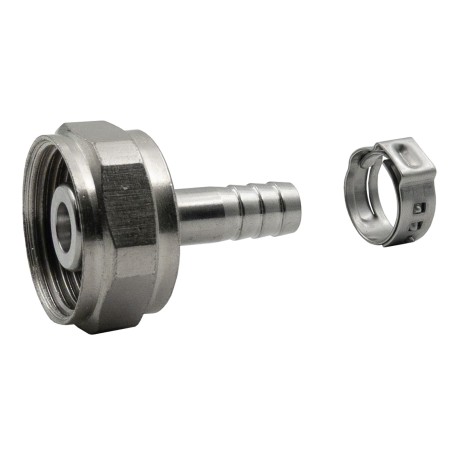 Raccord avec embout cannelé 7 mm