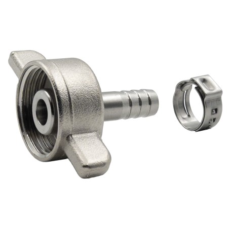 embout cannelé avec joint et écrou