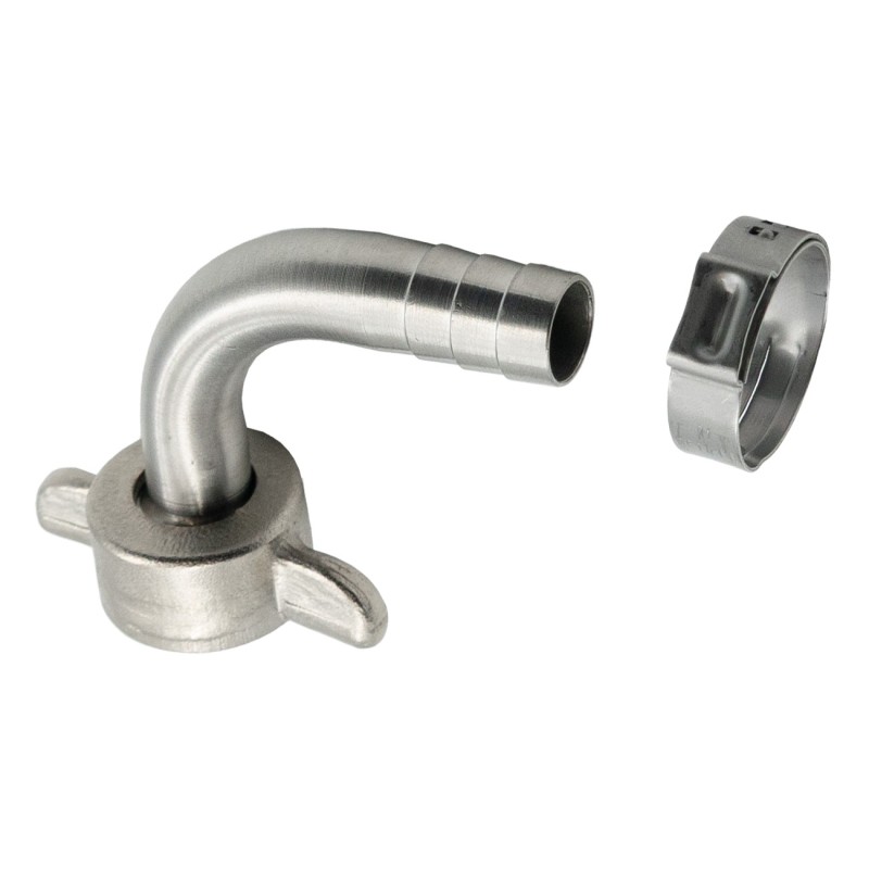 embout cannelé avec joint et écrou