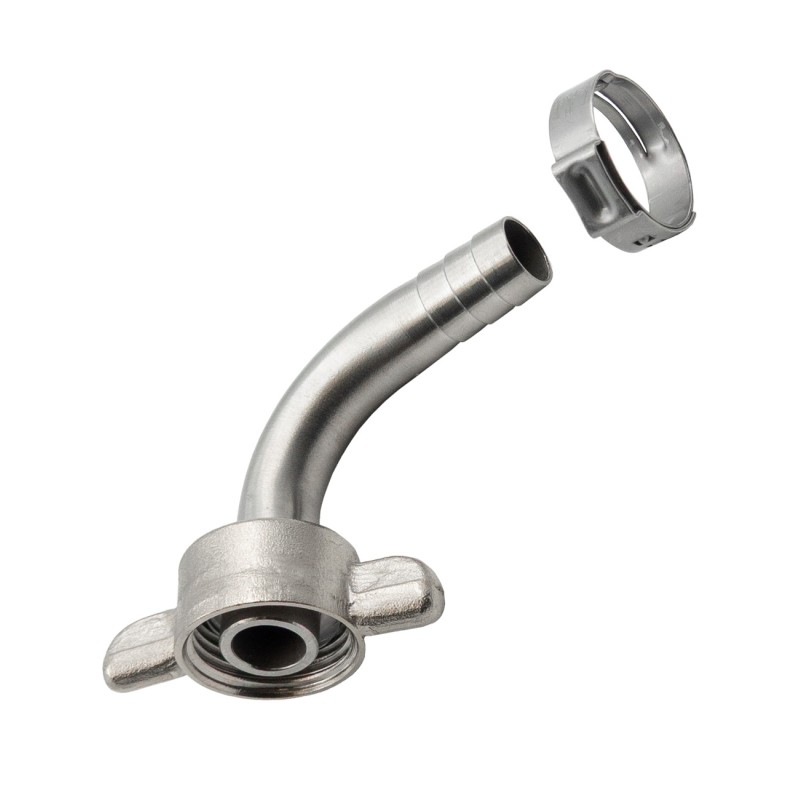 embout cannelé avec joint et écrou