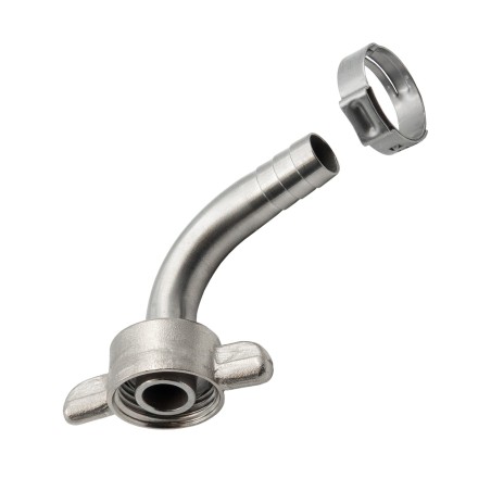 embout cannelé avec joint et écrou