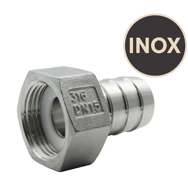 embout cannelé avec écrou et joint