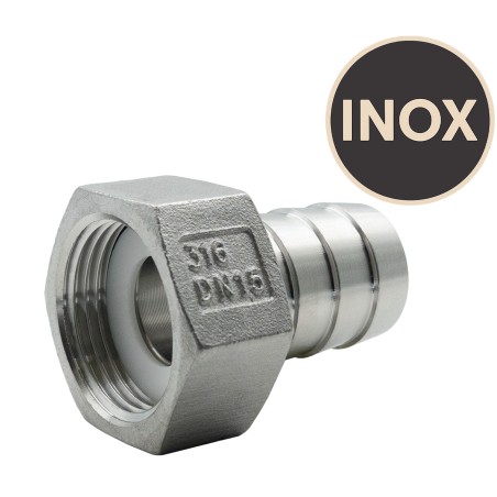 embout cannelé avec écrou et joint