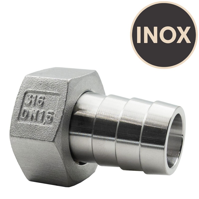 embout cannelé avec écrou et joint