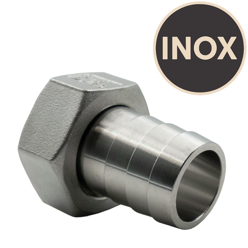 Raccord avec embout cannelé 1"