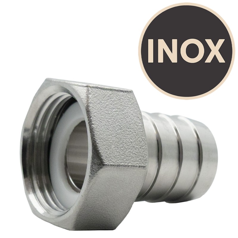 Raccord avec embout cannelé 1"