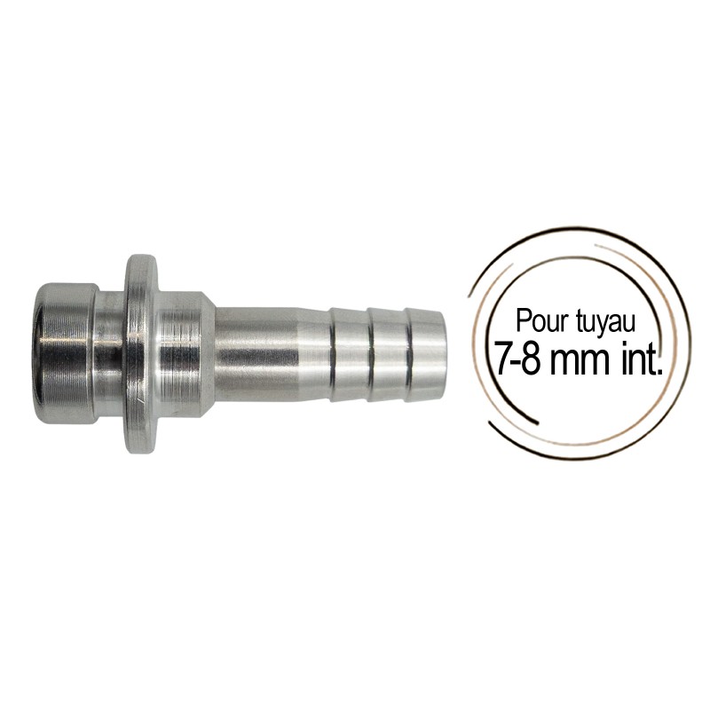Embout cannelé droit 7 mm