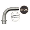Embout cannelé coudé Inox 10 mm