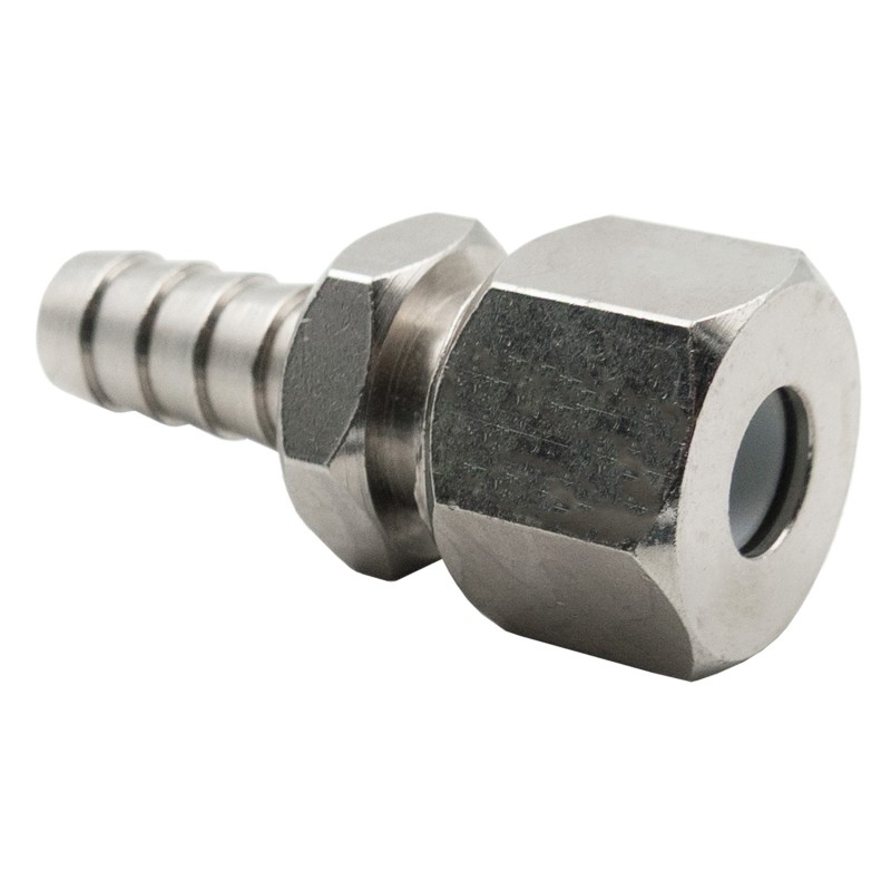 raccord serpentin avec embout cannelé