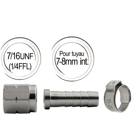 raccord cannelé avec écrou