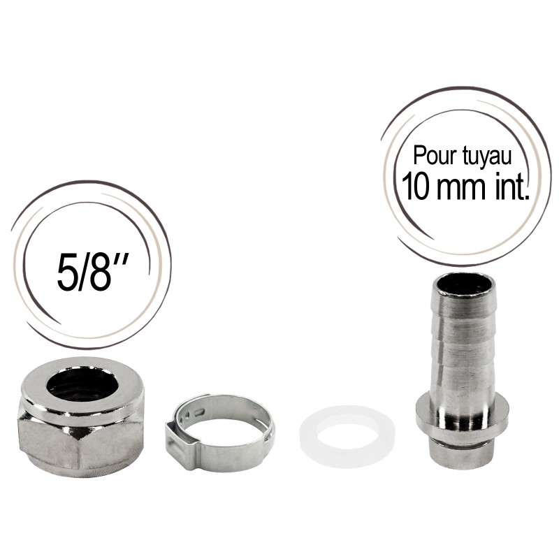 Embout cannelé avec joint