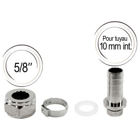 Embout cannelé avec joint