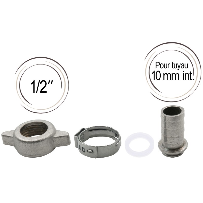 raccord tuyau 10 mm 1/2"