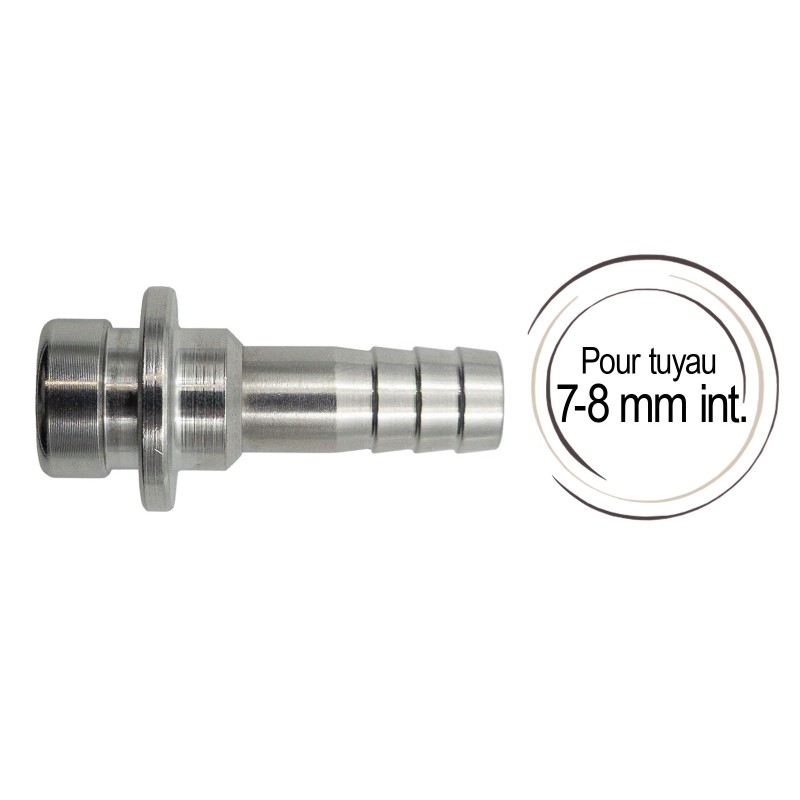 Embout cannelé droit 7 mm