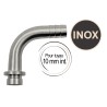 Embout cannelé coudé Inox 10 mm