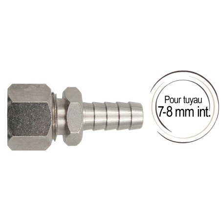 raccord serpentin avec embout cannelé