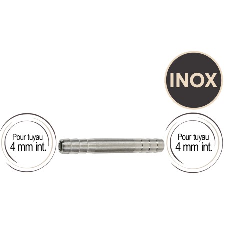 Double embout cannelé droit