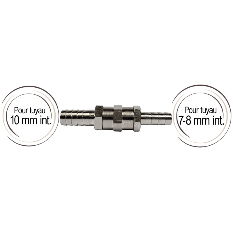 Raccord tuyau 10 vers 7 mm