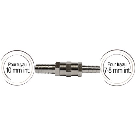 Raccord tuyau 10 vers 7 mm