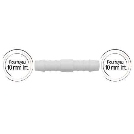 Double raccord cannelé