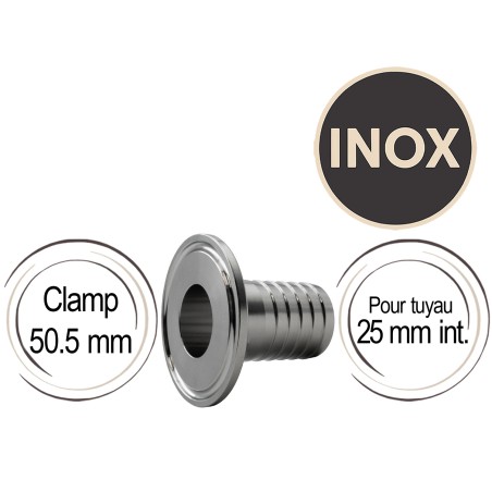 embout cannelé raccord clamp