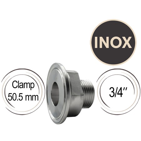 Adaptateur Inox 3/4" vers clamp